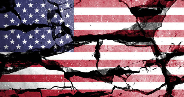 istock Close-up of American flag 1363033263