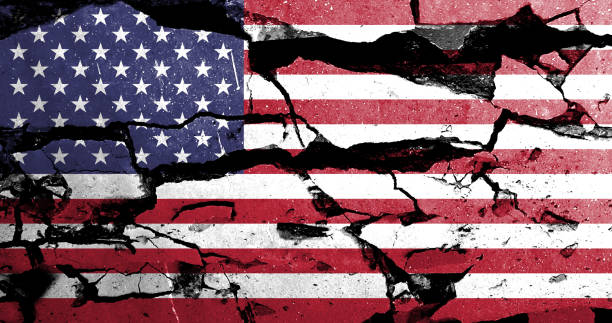 istock Close-up of American flag 1363033569