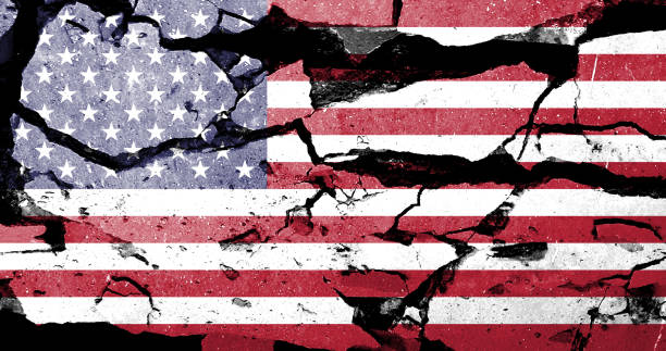 istock Close-up of American flag 1363033621
