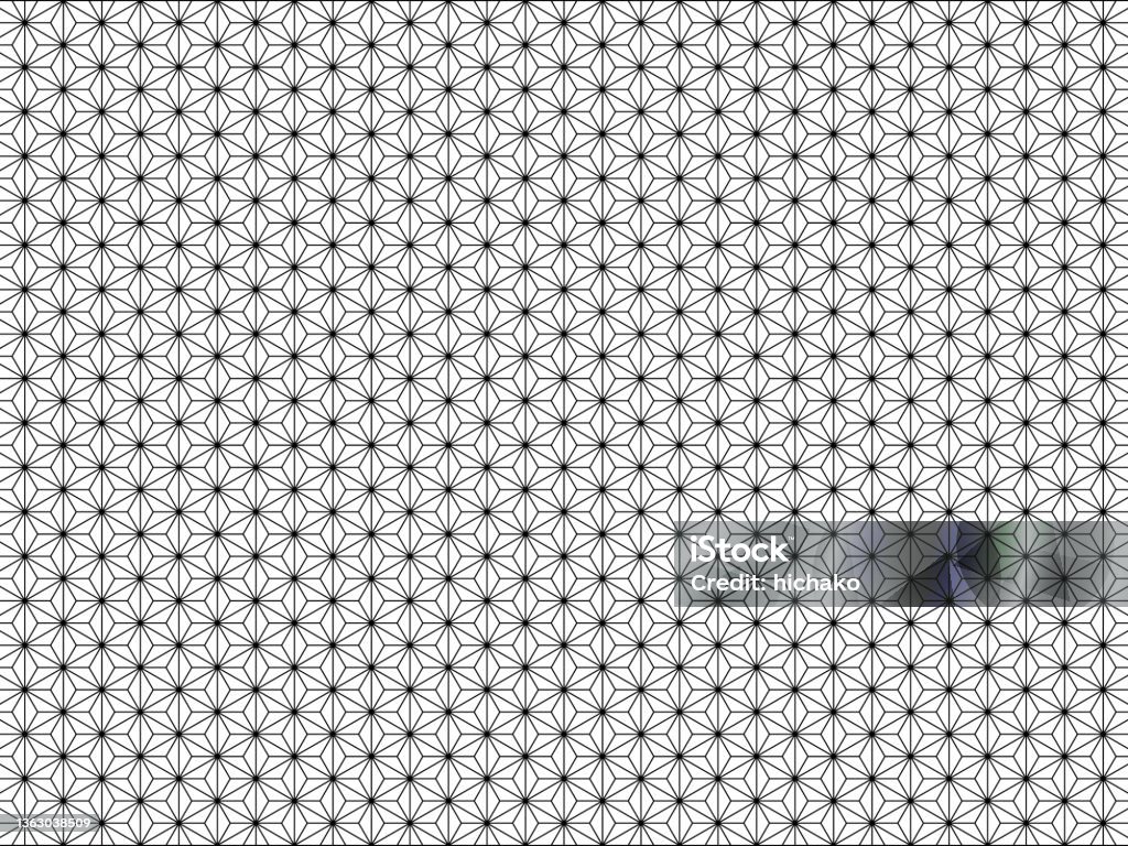 Asanoha Pattern Stock Illustration - Download Image Now - Pattern ...