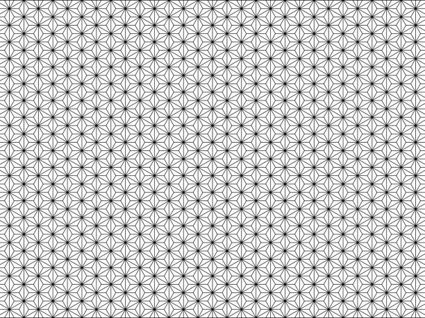 Asanoha pattern Asanoha pattern.  Vector illustration of a seamless Japanese pattern background. clothing patterns stock illustrations