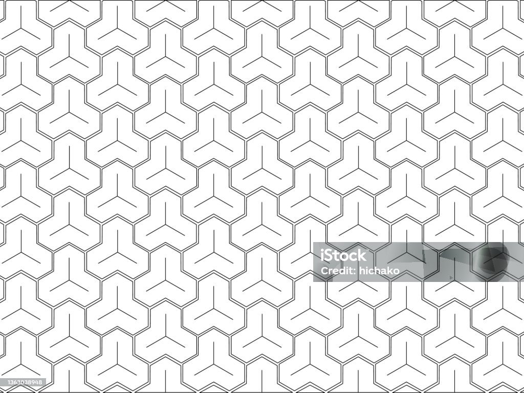 Kikko Pattern Vector Bisyamonkikko Pattern Stock Illustration - Download Image Now - All ...