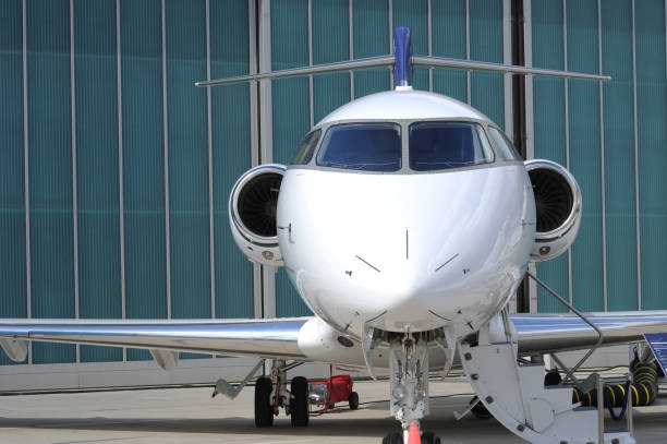 istock Private plane is waiting on the airport runway. 1363039487