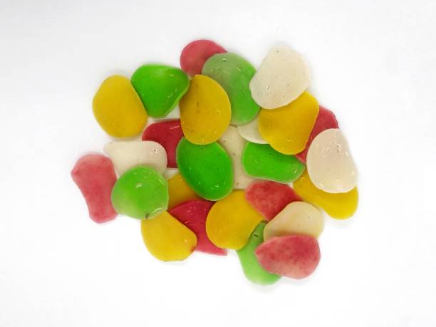 istock Kerupuk / Multicolor crackers from indonesia isolated on white background 1363039518