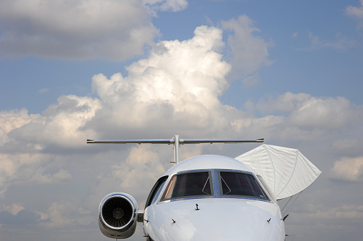 Luqa, Malta - September 16, 2023: Gulfstream Aerospace G-IV-X Gulfstream G450 (REG: N455FX) turning on the runway for take off.