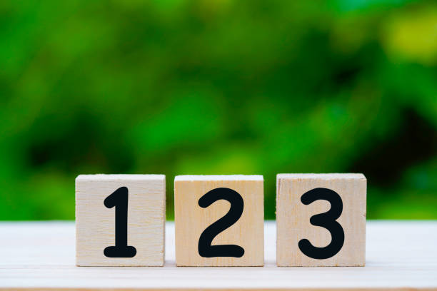 istock Nature background with number 123 1363039819
