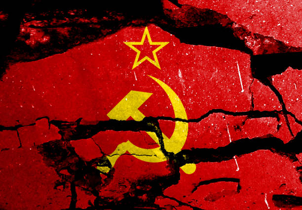 소련의 역사적 깃발 - 공산주의 뉴스 사진 이미지