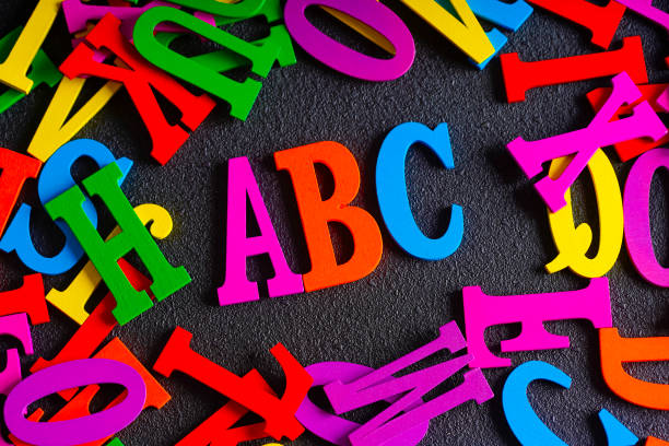 istock Background with colorful and alphabet 1363040984