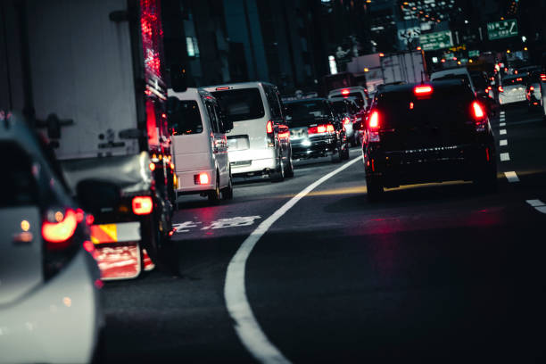 istock Japanese night highway drive image 1363042498