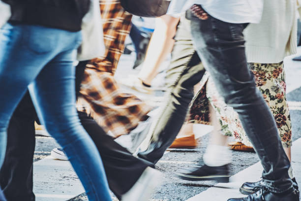 istock People walking crosswalk at Umeda in Japan 1363044356