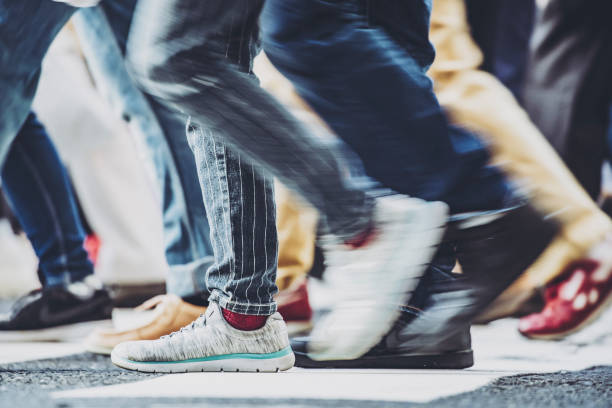 istock People walking crosswalk at Umeda in Japan 1363044425