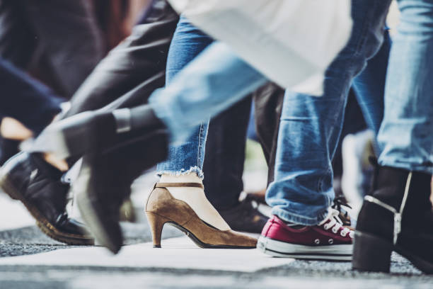 istock People walking crosswalk at Umeda in Japan 1363044431
