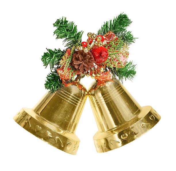 istock Christmas decoration with two bells isolated on white 136304695