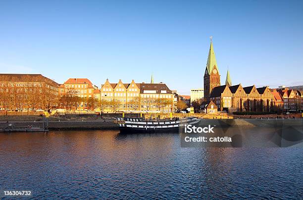River In Bremen Stock Photo - Download Image Now - Architecture, Bremen, Built Structure