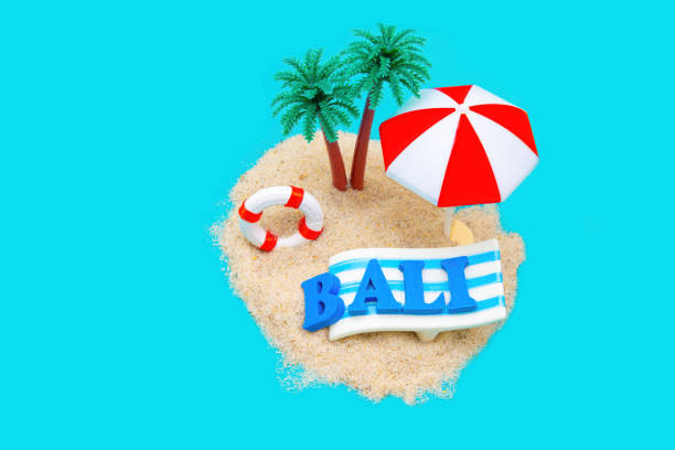 istock Miniature Bali sandy beach club composition 1363047754