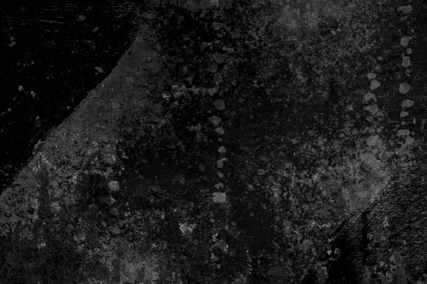 istock Black walls with undulations and scuffs 1363055205