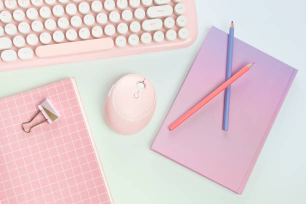 istock flat lay keyboard and stationery 1363057706