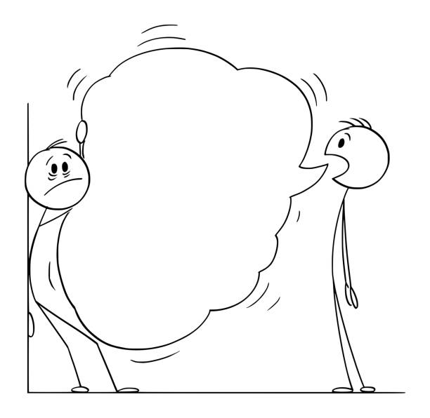 ilustrații de stoc cu persoană vorbăreață vorbind prea mult, vector desen animat stick figura ilustrație - abuz