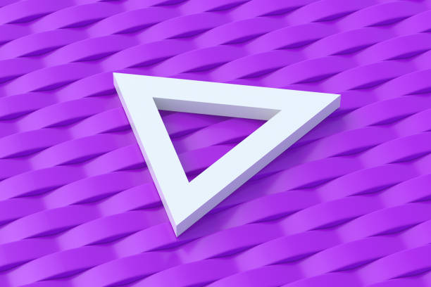 istock Simple shape of triangle. Geometrical figure. Abstract background. 3d render 1363063078