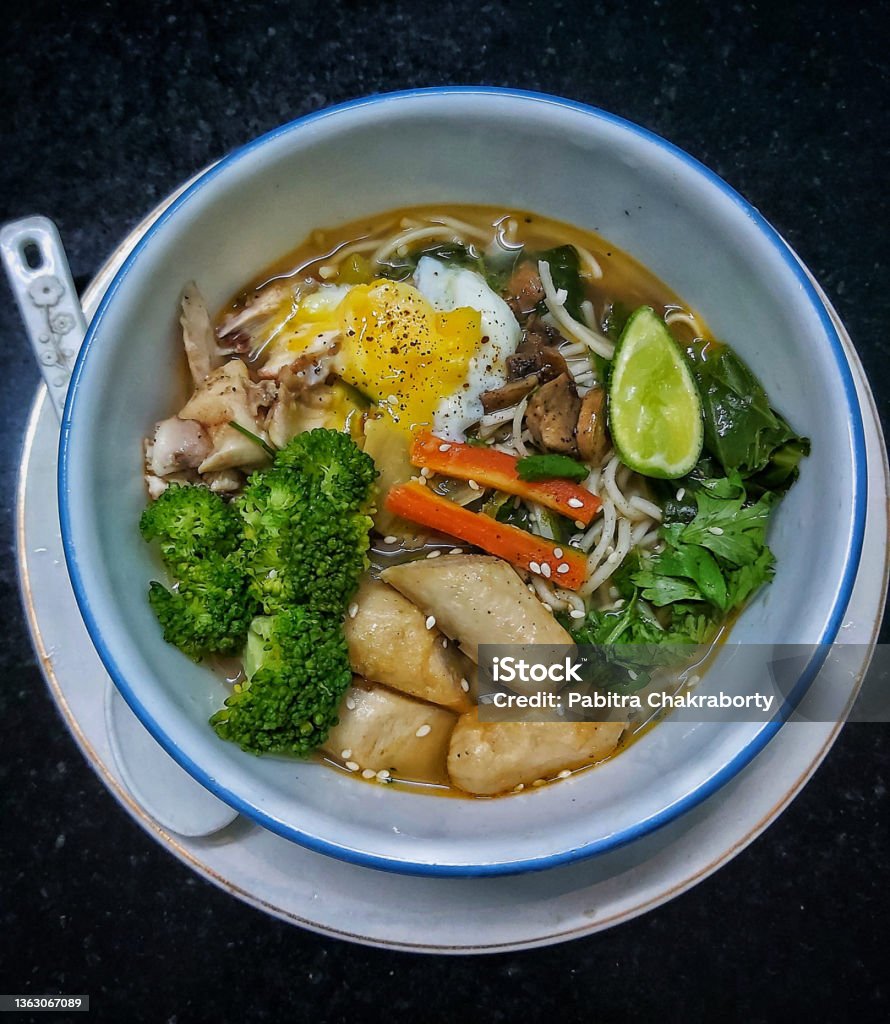 Thukpa is a Tibetan noodle soup, which originated in the eastern part of Tibet Food Stock Photo