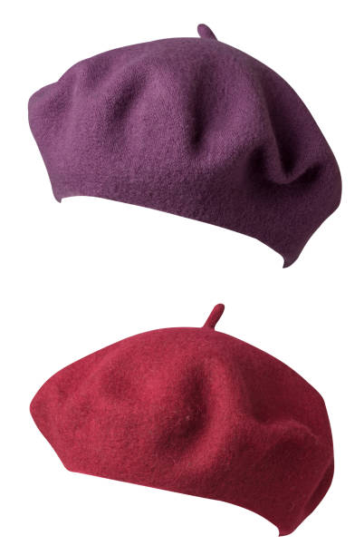 istock Beret isolated on white background. hat female beret 1363067319