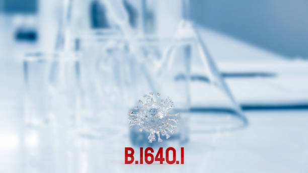 istock The clear virus and red text b.1640.1 on lab background  3d rendering 1363072511