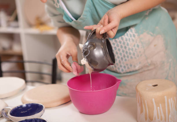 istock Professional female potter at her workshop 1363074048