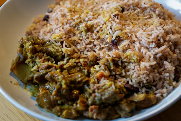 istock Jamaican Curried Goat with rice 1363074388