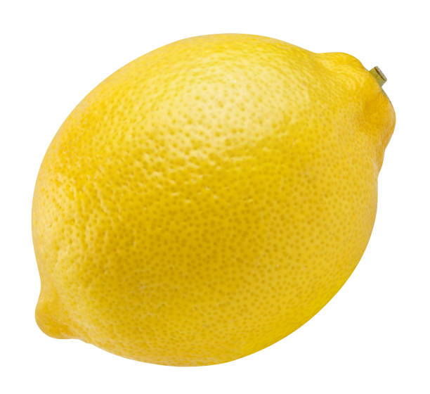 delicioso limón sobre blanco - fruit freshness tree foods and drinks fotografías e imágenes de stock