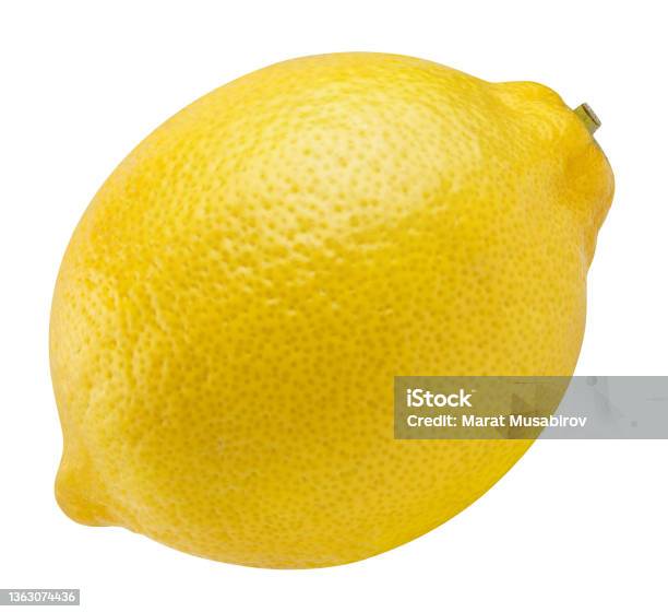 Delicious Lemon On White Stock Photo - Download Image Now - Lemon - Fruit, White Background, Cut Out