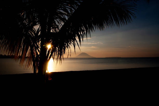 Lembah strait in North Sulawesi at sunset