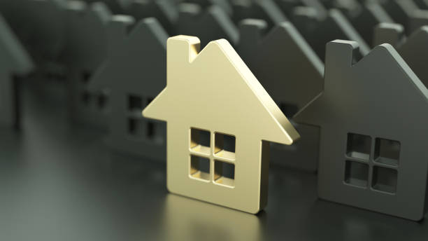 istock Golden house symbol 1363076802