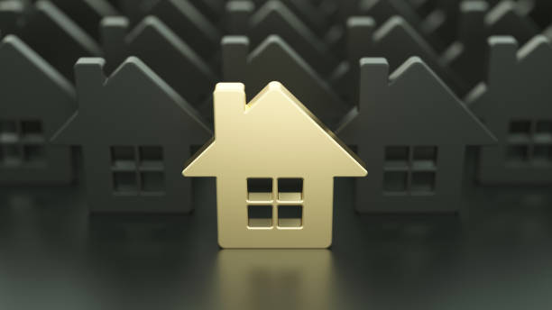 istock Golden house symbol 1363076810
