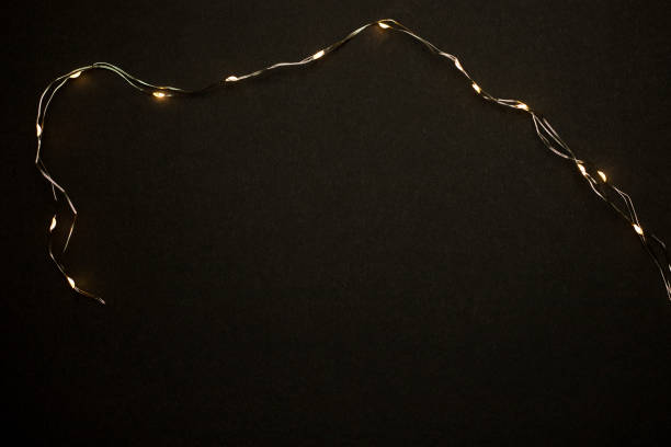 istock Christmas garland on a black background. 1363080062