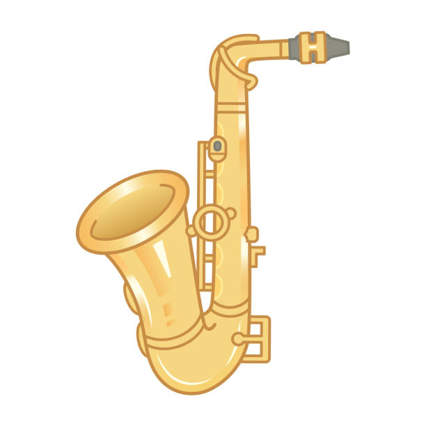 Clip Art Of Simple Alto Saxophone Stock Illustration - Download Image Now -  Musical Instrument, Saks, Acoustic Music - iStock