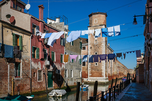 Ordinary life in the skirts of Venice, Italy