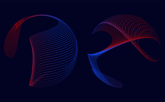 flowing line gradient Sphere technology concepts symbol