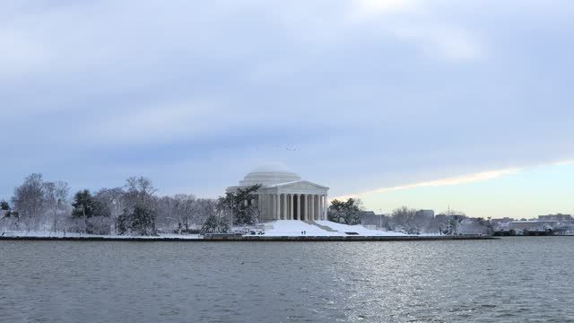 Jefferson Memorial and Tidal Basin after Snowstorm - Washington, D.C. - Winter