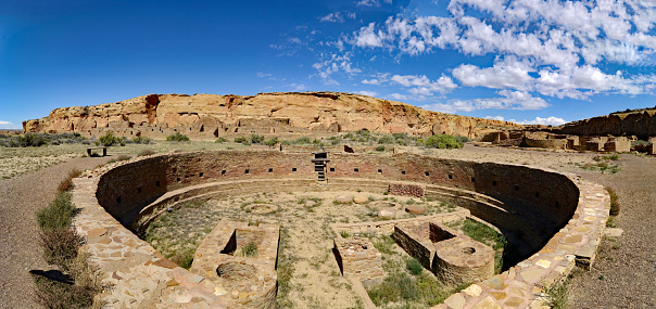 Chaco Culture National Historical Park - Chetro Ketl Wide Panorama