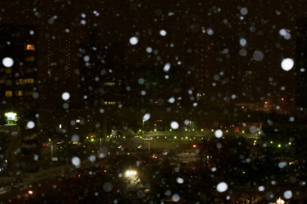 istock Japanese snow cityscape in winter 1363100211