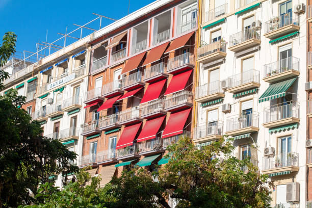Office Building Exterior in Valencia, Spain. These are commercial properties.