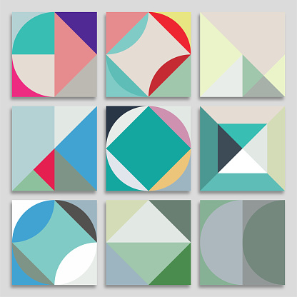 Vector Colors Toy Block Geometric Simplicity Banner Design Element Backgrounds