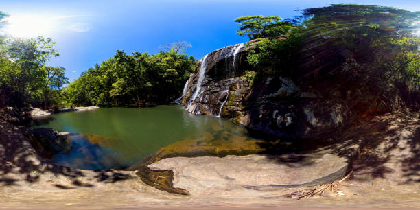 istock Beautiful tropical waterfall. Sera Ella Water Fall. Virtual Reality 360 1363106399