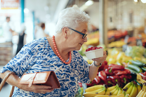 Senior woman in the city