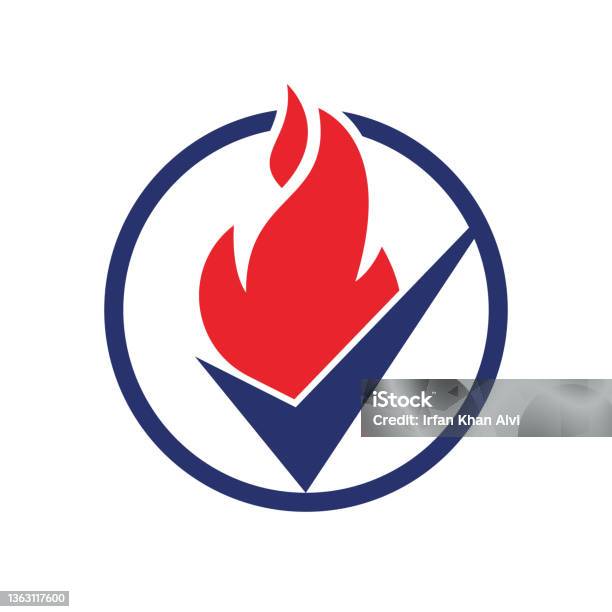 Fire Testing Logo Fire Check Vector Logo Design Template Fire Prevention And Safety Logo ...