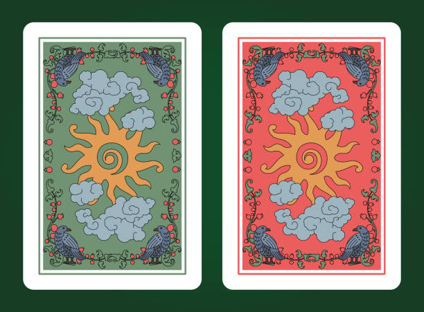 ilustrações, clipart, desenhos animados e ícones de o lado inverso de uma carta de baralho - back side reverso de jogar cartas padrão vetor - cards rear view vector pattern