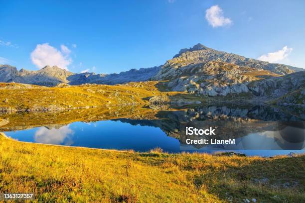 Lago Scuro In The Maggia Valley Ticino In Switzerland Europe Stock Photo - Download Image Now