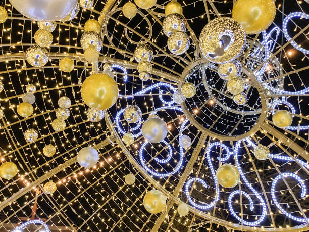 istock Christmas Lights, Ornaments Festive Background 1363128326