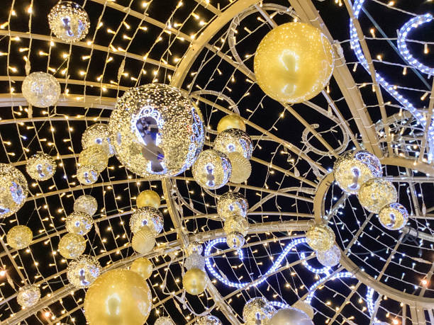 istock Christmas Lights, Ornaments Festive Background 1363128349