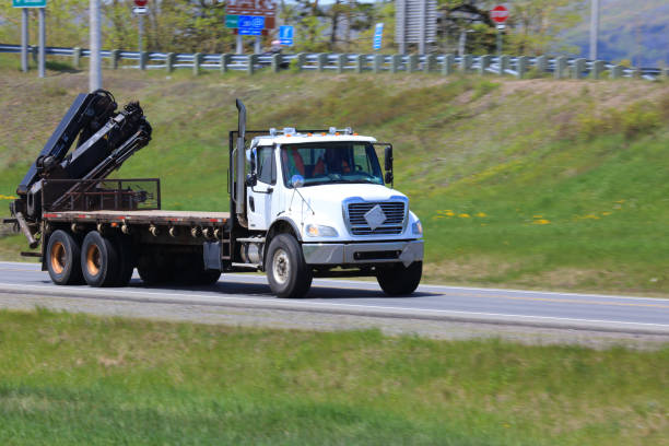 istock Truck with a hoist 1363129285